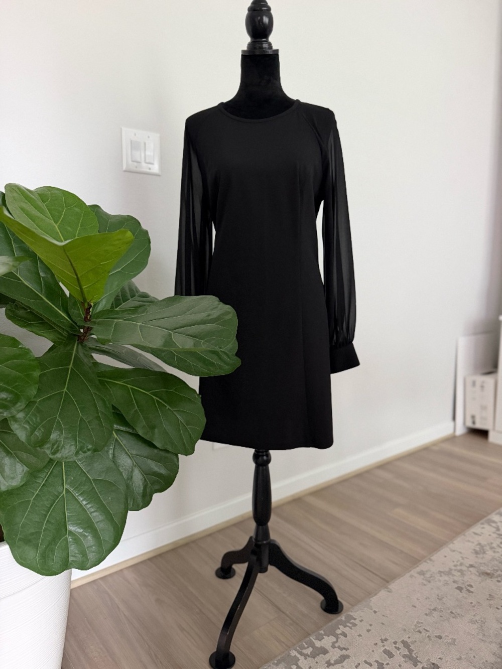 Calvin Klein Black Long Sleeve Dress